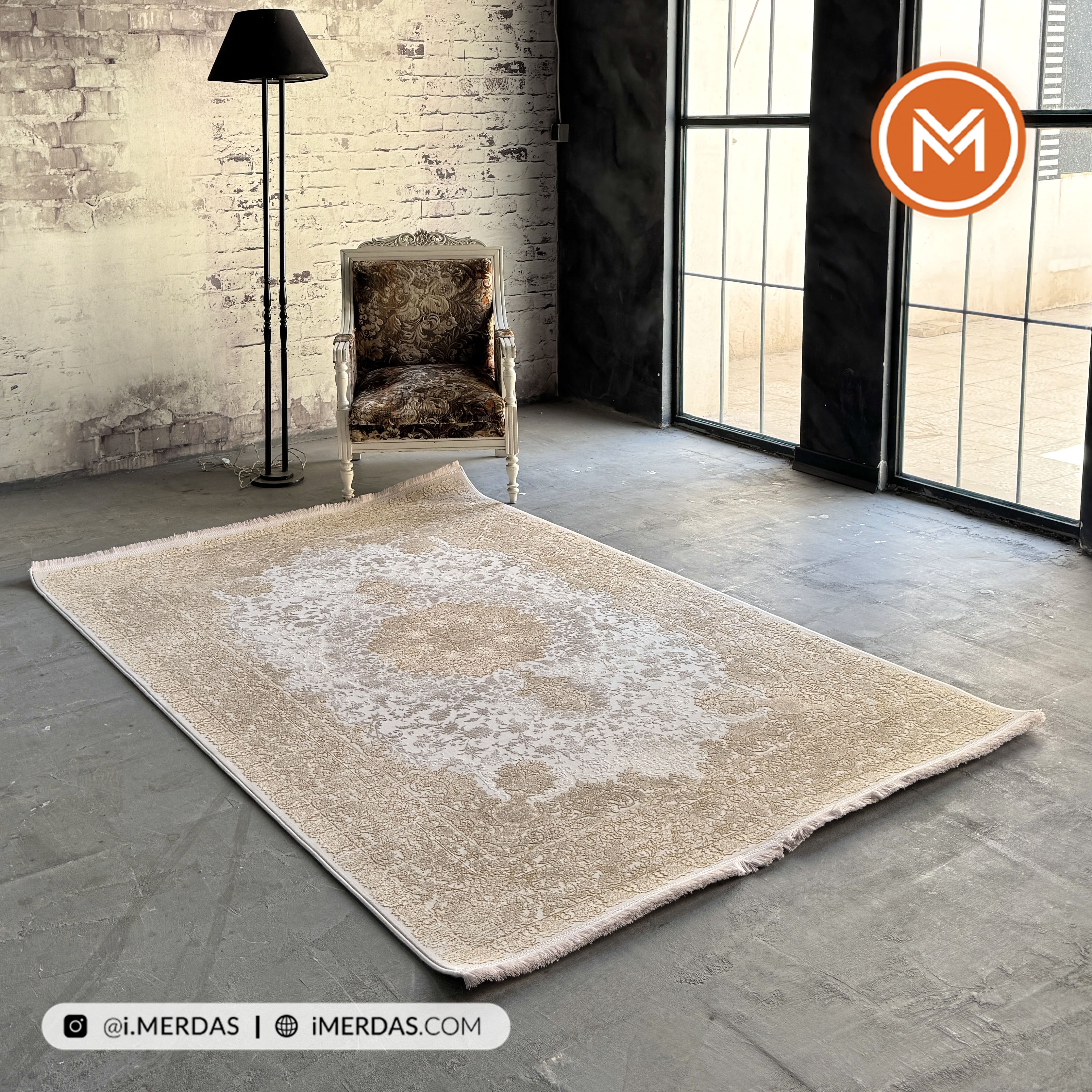 فرش وینتیج کد 10AV0190 زمینه تمام رنگ